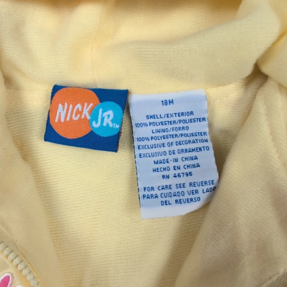 Vintage Dora the Explorer Nick Jr. 2006 Yellow Hoodie Jacket Baby‎ Toddler 18M
